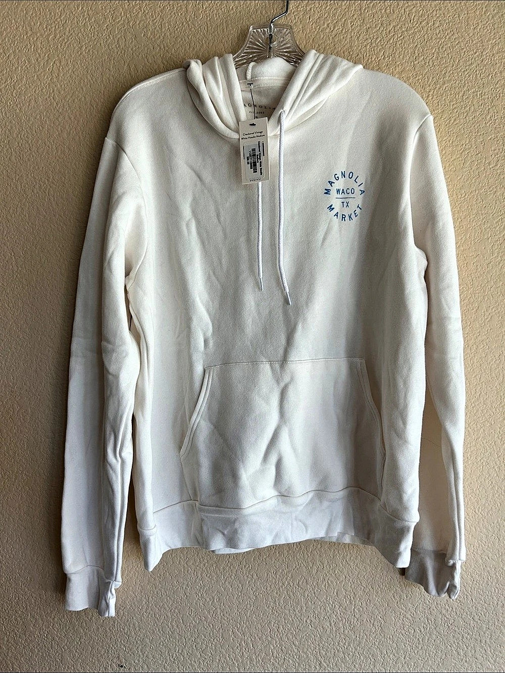 Magnolia Waco Checkered Vintage White Hoodie Checkered Hoodie in White Size